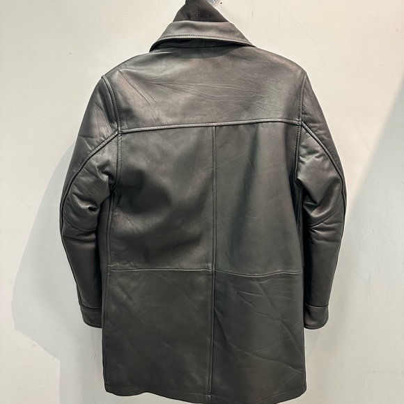 Fashion Leather Coat 3/4 length with Removable insert - Picture 2 of 2